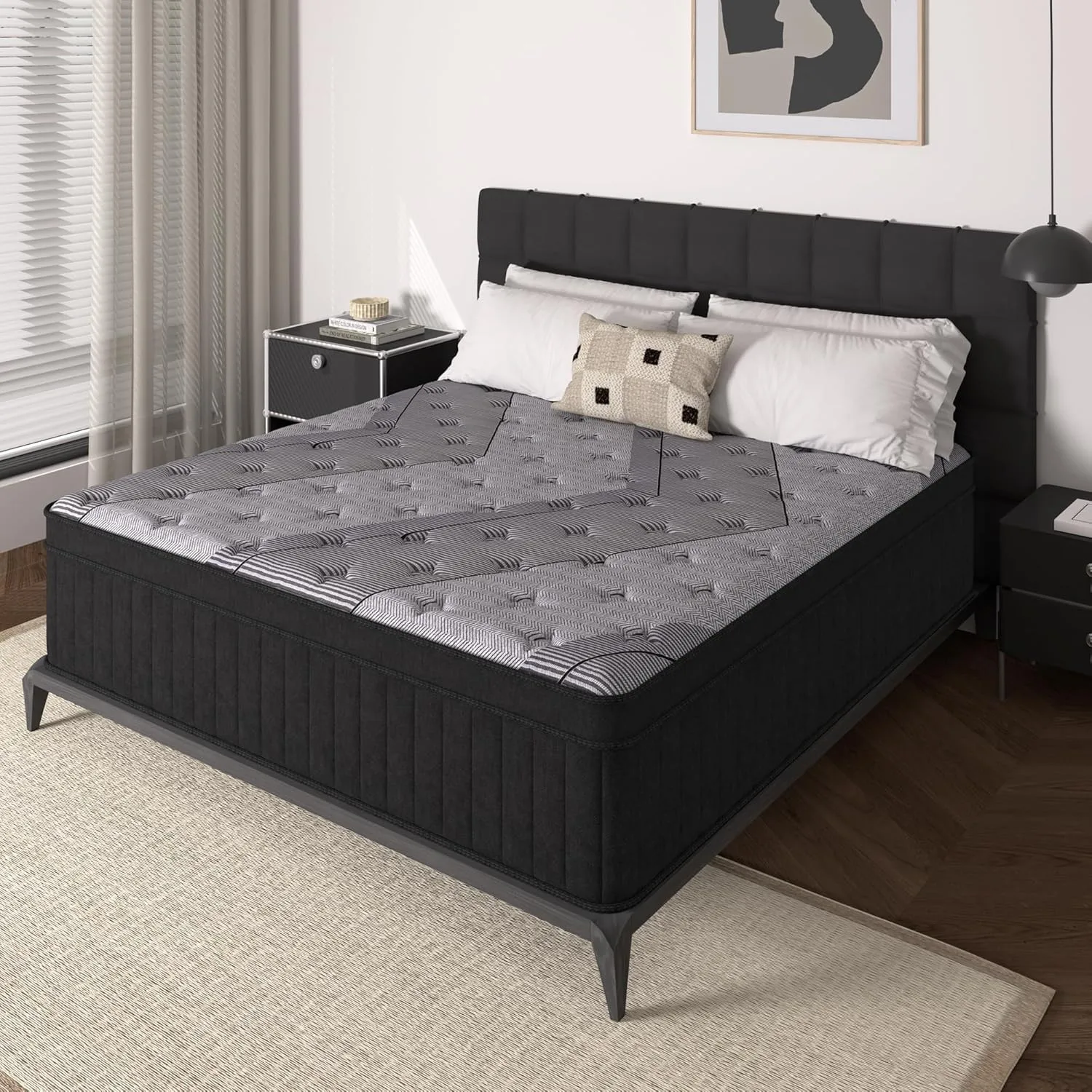 Queen Size Mattress, 12 Inch Hybrid Mattress in a Box, Medium Firm,Memory Foam a