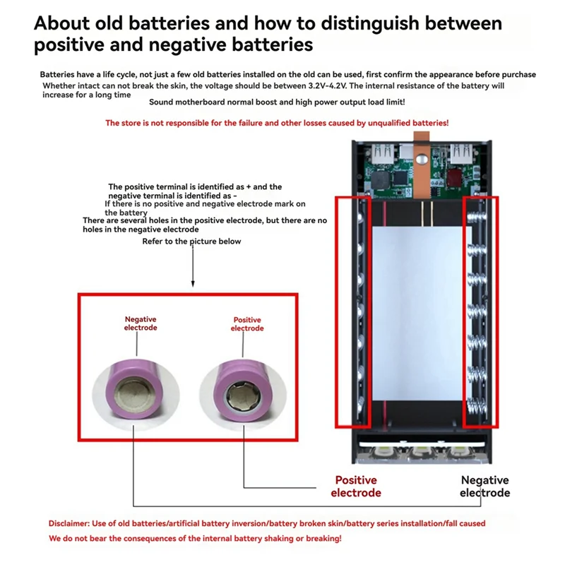 Portable DIY Power Bank Case For 21*18650 Batteries Portable External Battery Box For Mobile Phone Charging D21