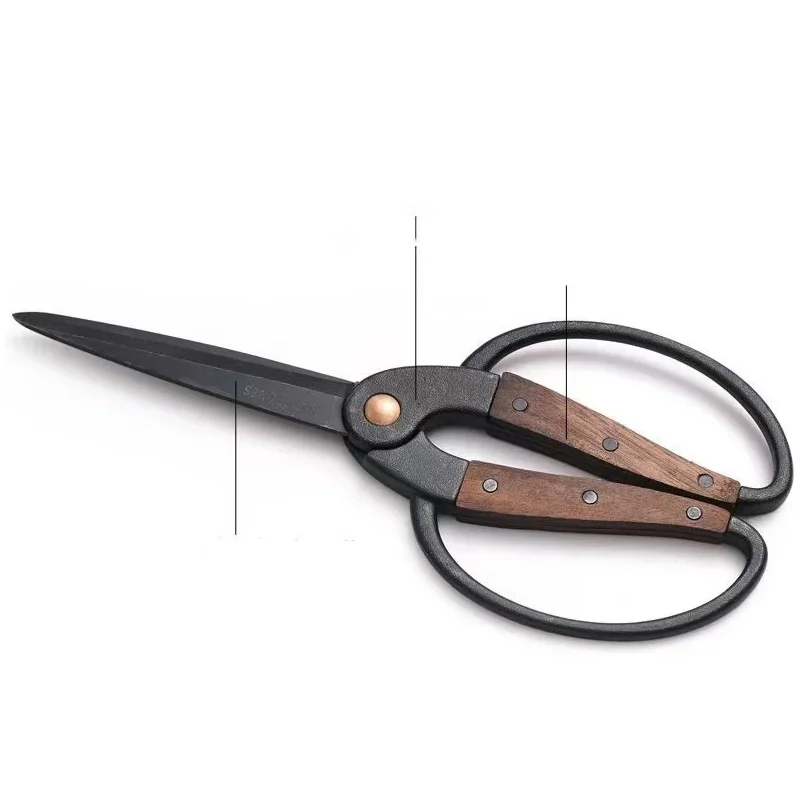 Garden Flower Bonsai Scissors,Walnut Wide Handles Pruning Gardening Scissors Floral Shears For Gardening Succulent Harvest Plant