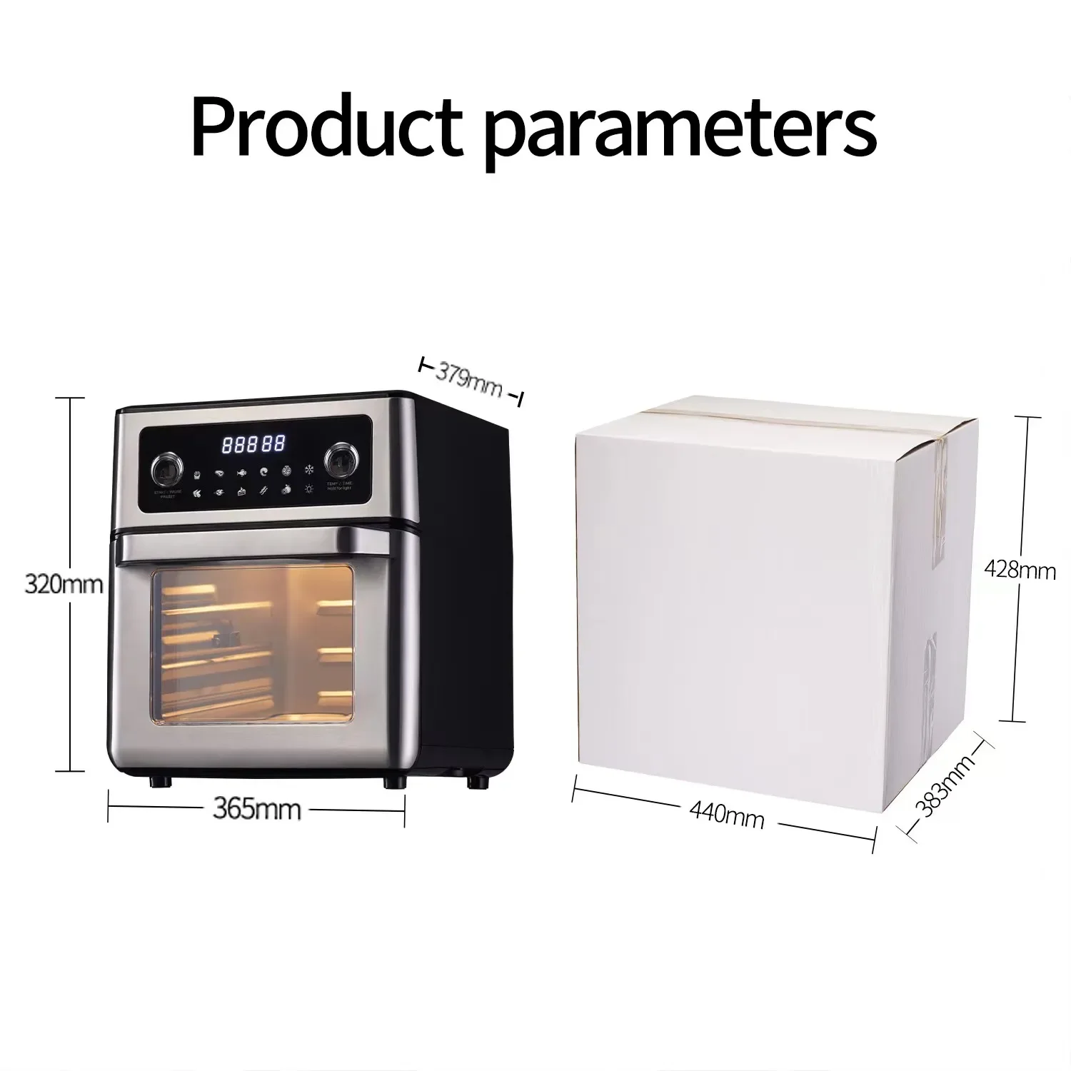 Dual chicken electric toast oven simple knob control healthy cooking 120V US standard cake microwave oven with air fry