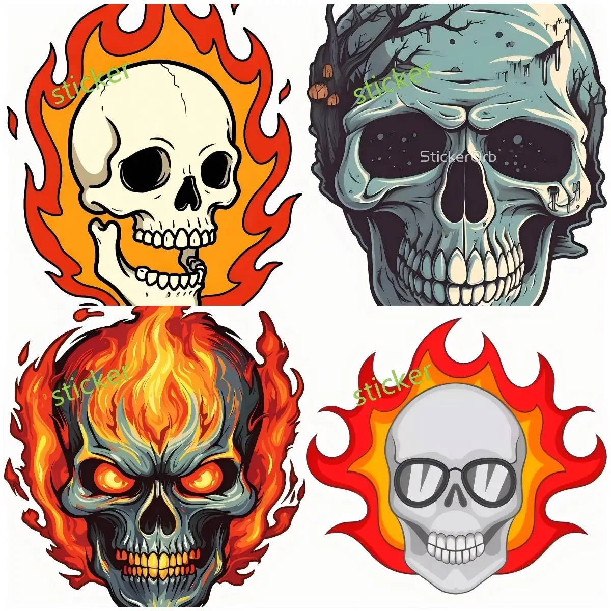 Flaming Pirate Skul…