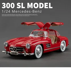 New 1:24 Mercedes-Benz 300SL 1936 Classic Car Alloy Diecast Car Model Sound Light Toy Collectibles Hobbies Birthday Gifts