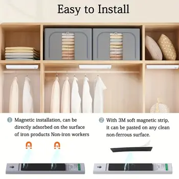 5件式LED櫥櫃燈,附充電底座,感應式設計,USB-C接口,可充電,白光/暖光 6 最佳銷售 白光 - №3