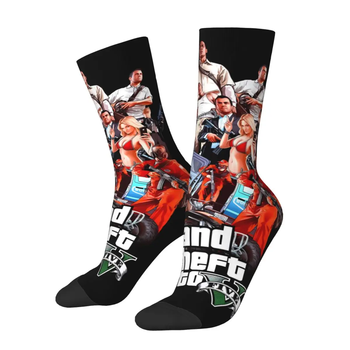 Grand Theft Auto GTA 5 Game Men Women Socks,fashion Beautiful printing Suitable for all seasons Dressing Gifts