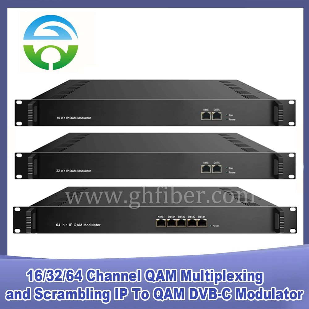 High Performance 16/32/64 Channel Multiplexing Scrambling IP to QAM DVB-C Modulator