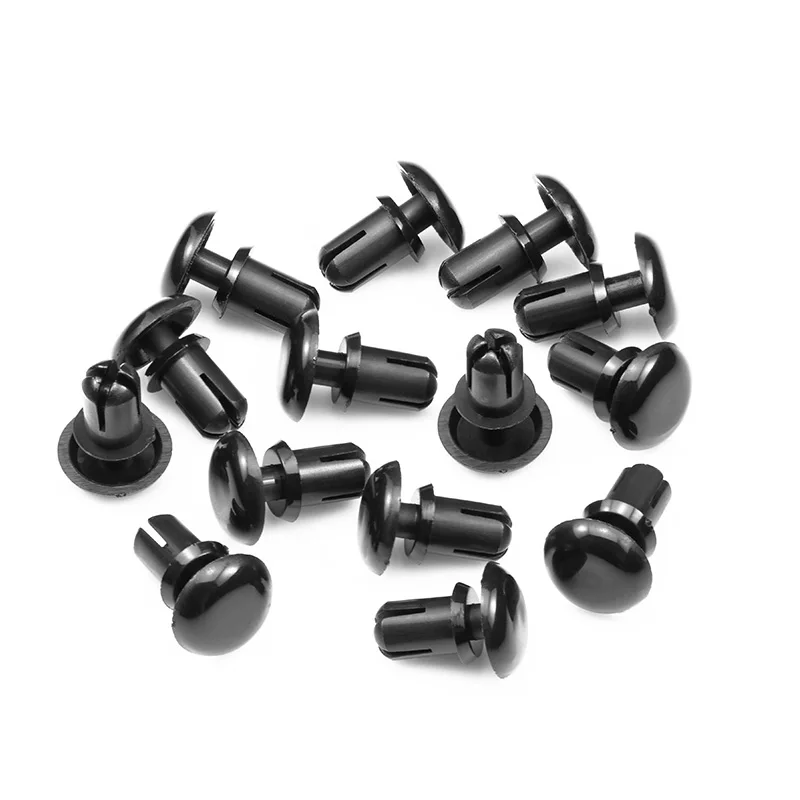 50/100/200 قطعة R2024-R4070 الأسود النايلون برشام الضغط على زر البلاستيك R-نوع التوسع برشام لوحة الكمبيوتر البلاستيك أنثى السحابة