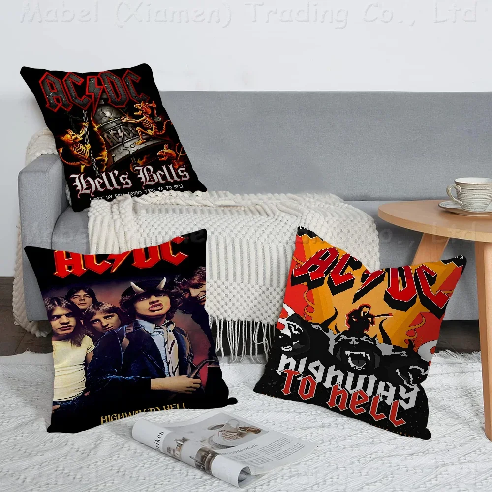 Rock Singer A-AC D-DC Band Cushion Cover 30x50 Polyester Sofa Cushions Decorative Throw Pillows Home Decoration Pillowcover