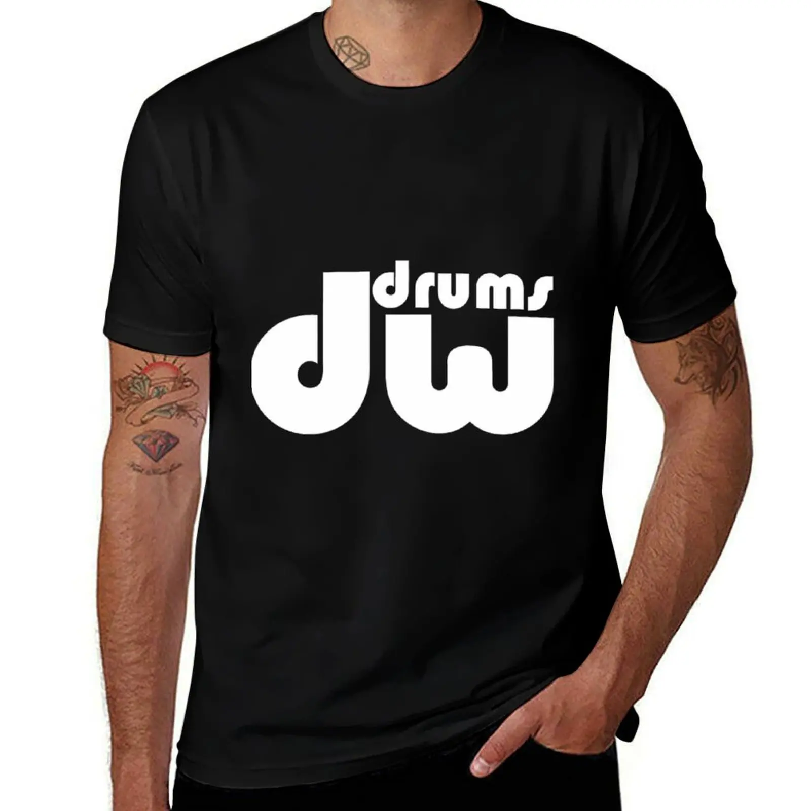 Футболка DW Drums Brands: модная повседневная рубашка с коротким рукавом
