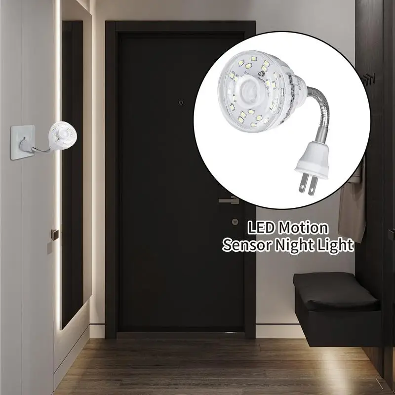 

Motion Sensor Light Indoor Plug In Motion Sensor Night Light Plug-And-Play Fixture Lamps Bulb Spotlight For Wall Bathroom