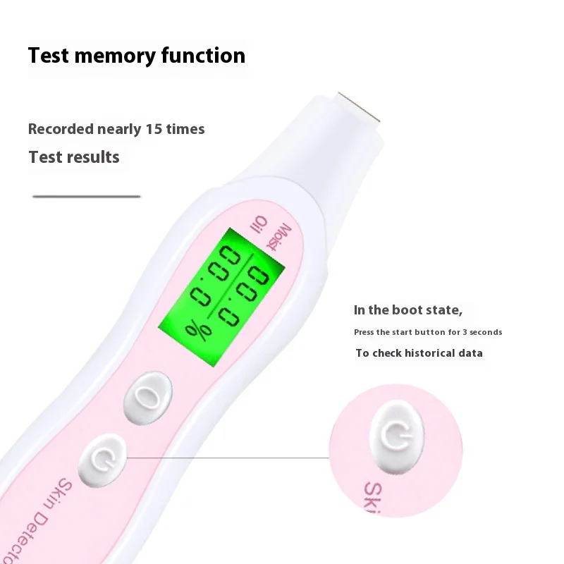 Huidtester detecteert huidvocht en olie-elasticiteit Huishoudelijke gezichtsdetectiepen Draagbaar