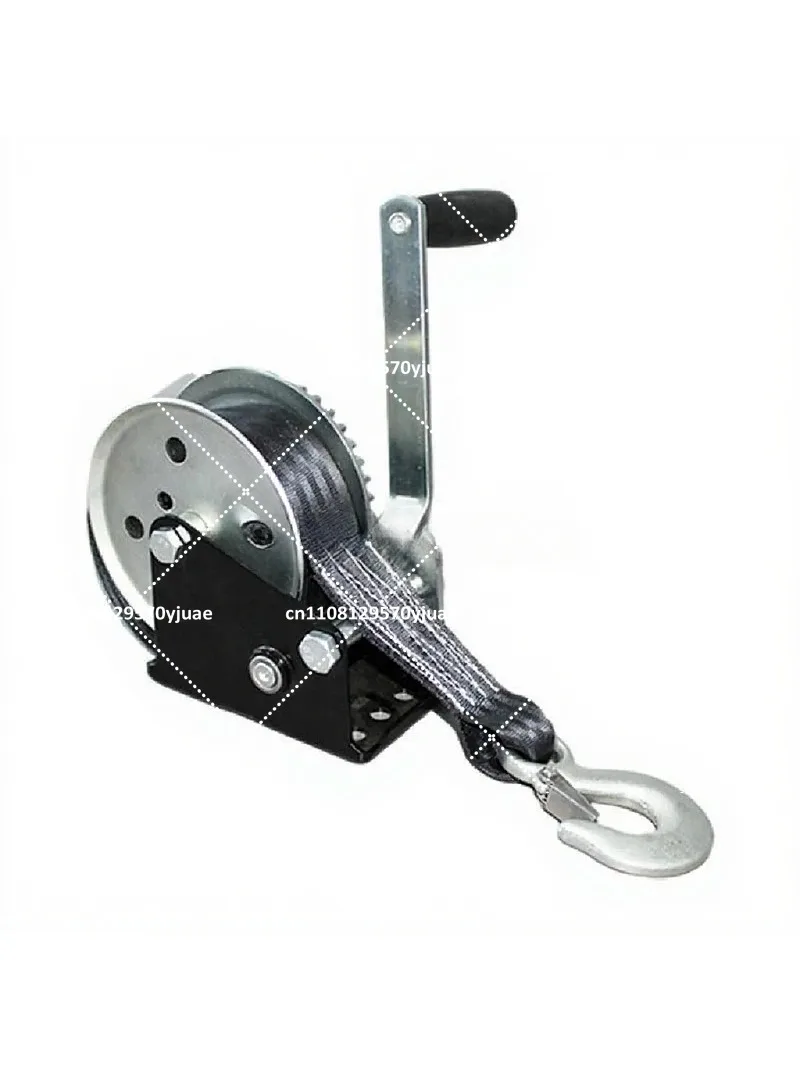 2 Speed Manual Hand Crank Boat Trailer Winch Dual Capacity 900KG 2.6T Heavy Duty Webbing Strap Marine Yacht Winch