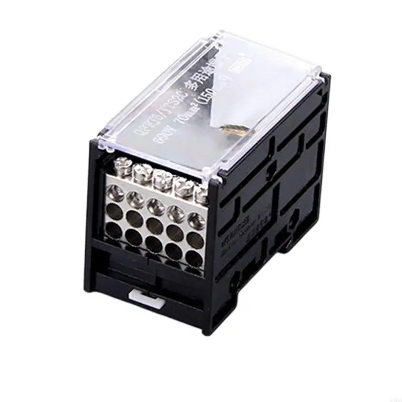 Control Cabinet Wiring Block for DIN Power Distribution Block with Clear Cover for Electrical Layout Work