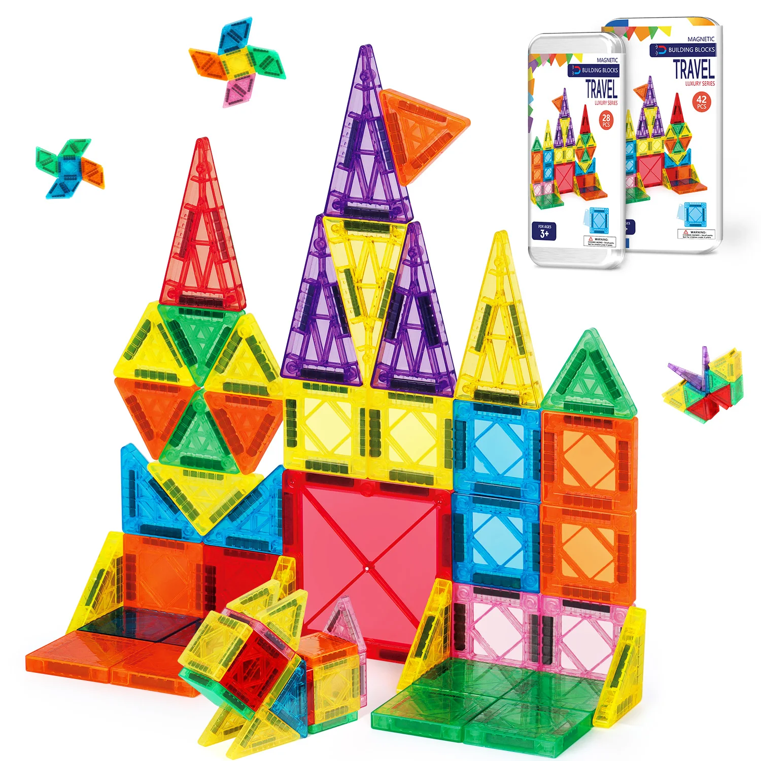 Mini Magnetic Building Block Toys, Magnetic Plates, Portable Children's Building Blocks, Parent-Child Interactive Gifts