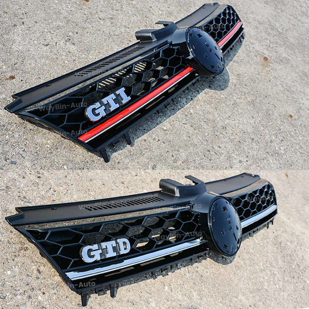 Car Front Grille Upgrade For VW Golf 7,7.5 Rline GTI R 2014-2020