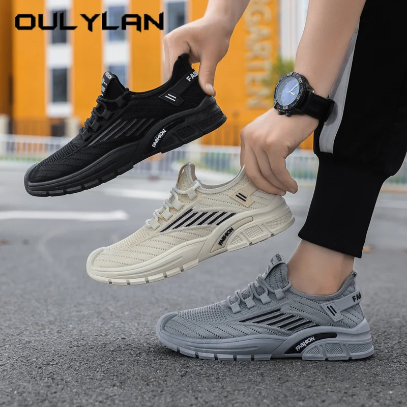 

Oulylan Popular Men High-quality Sports Footwear Vintage Casual Versatile Running Shoes Summer Mesh Ventilate Non-slip Sneaker