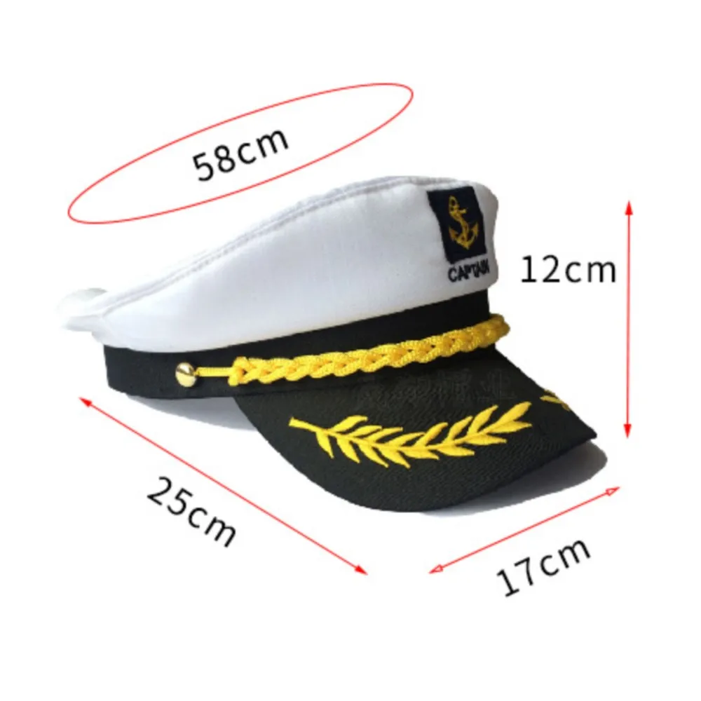 

Military Hat Army Peaked Navy cap white sun protection retro sailor accessory 8M168