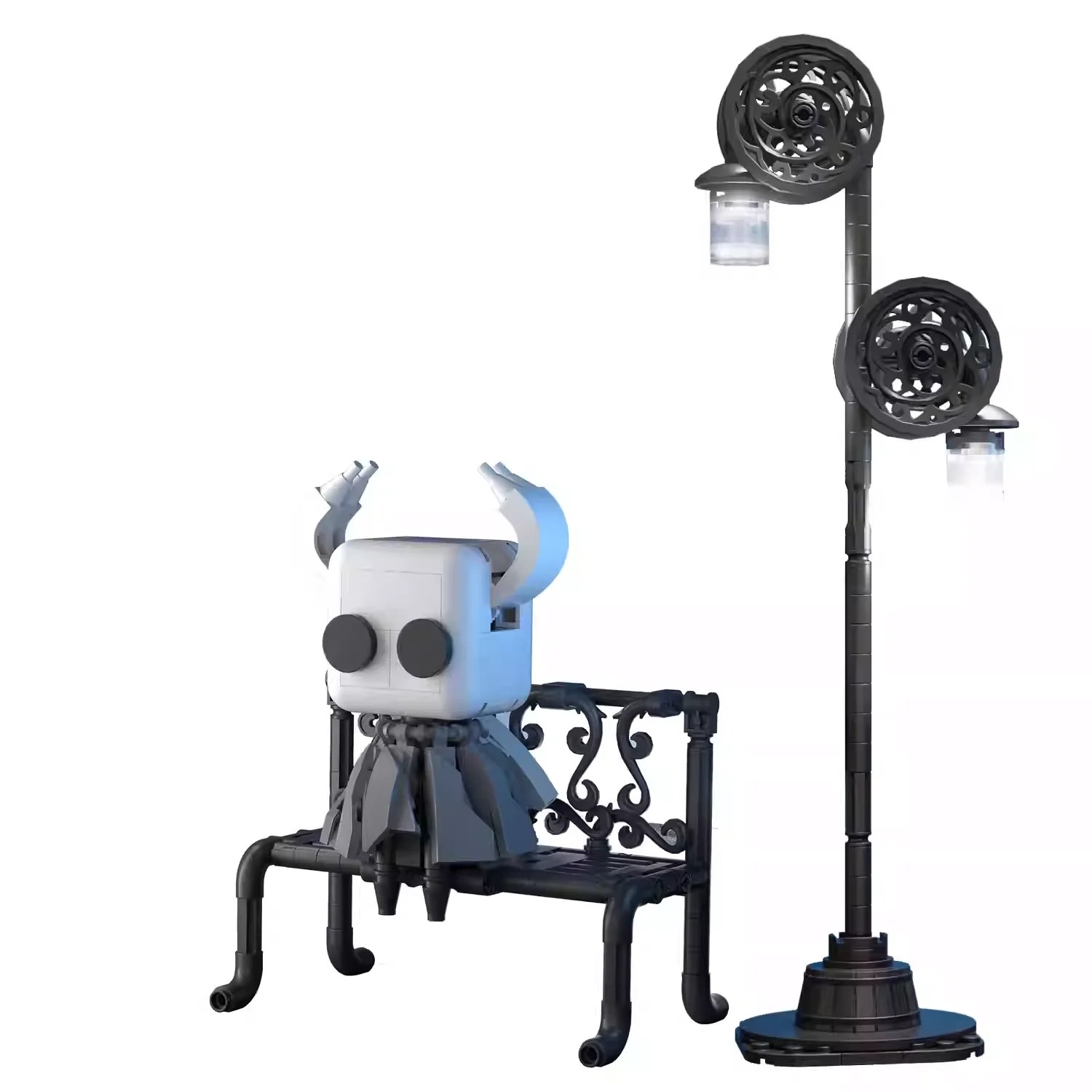 

Набор для сборки Hollow Knight KK20001, 370 деталей, модель уличного фонаря Ghost, игрушечный конструктор, настольное украшение, идеальный подарок для детей на праздники