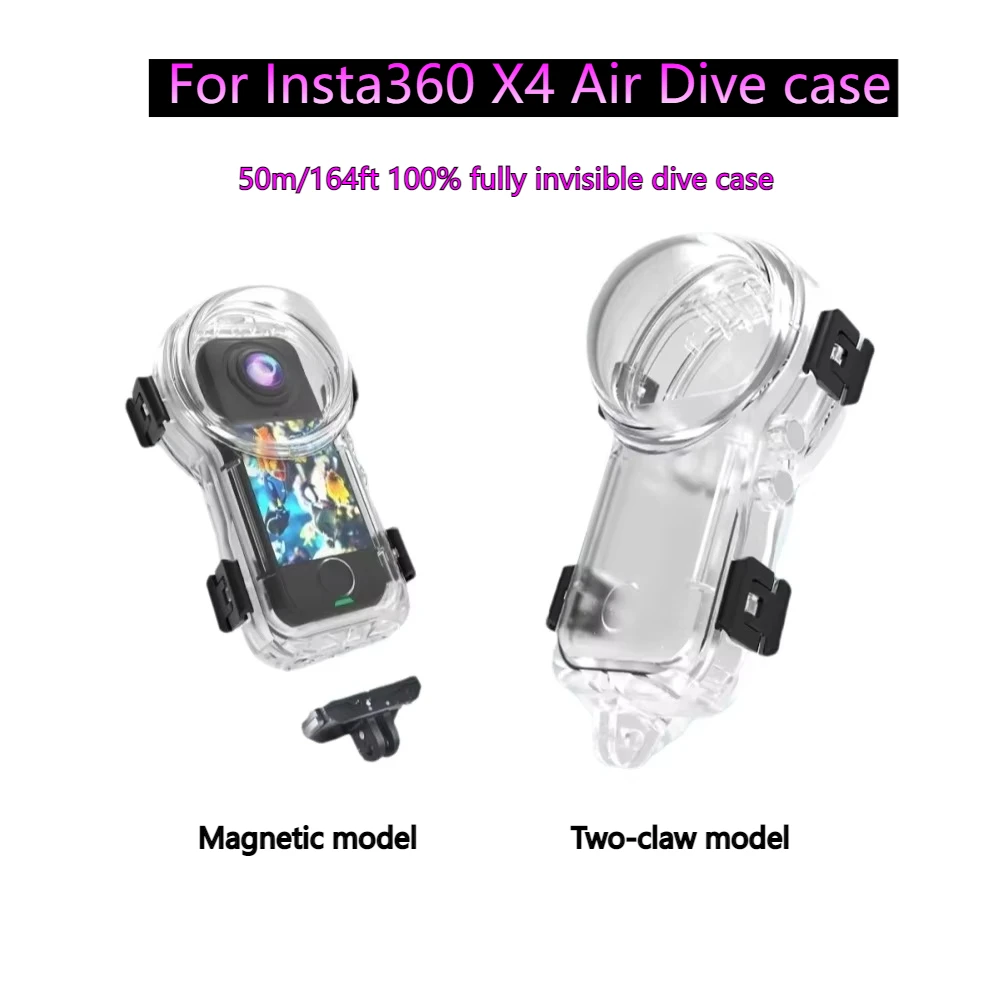 50m/164ft 100% fully invisible dive case For Insta360 X4 Air Waterproof Housing Cover Underwater Diving Shell accessories