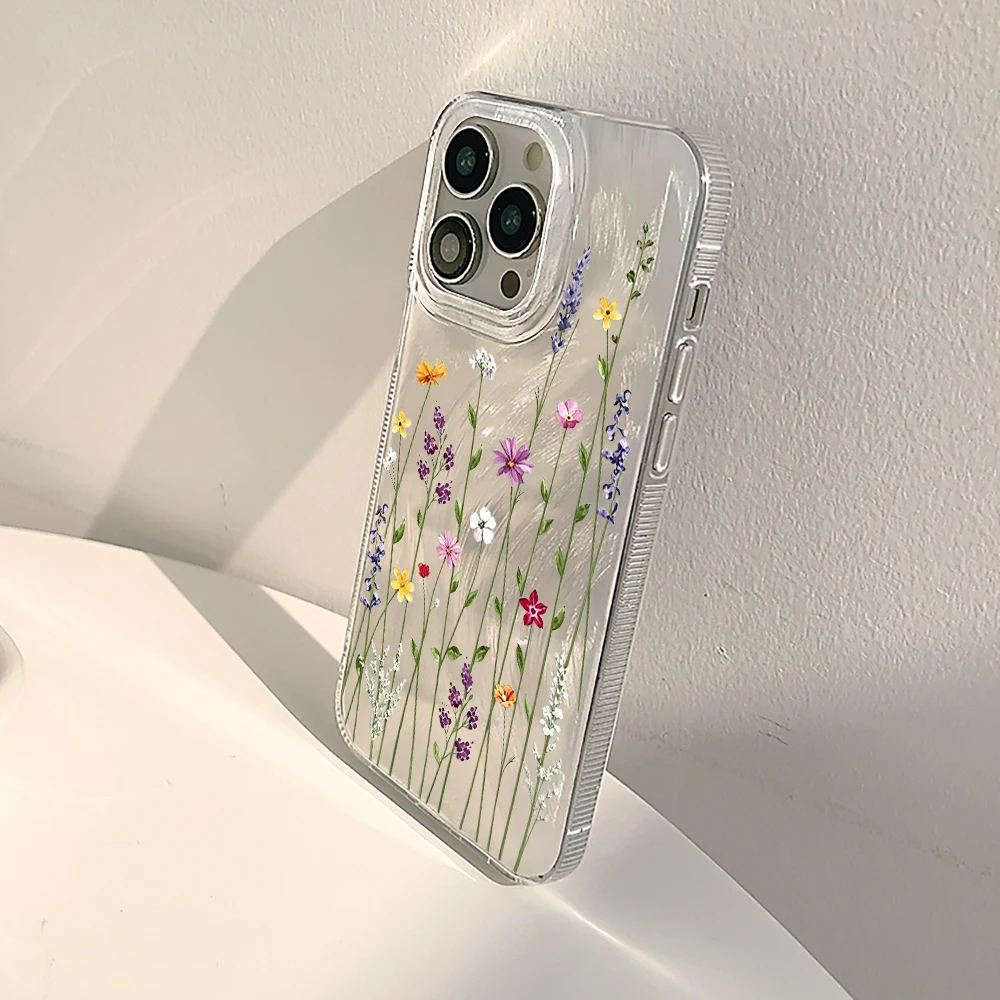 Clear Wildflower Feather Textu - Phone Cases Wildflower ulasan dan harga