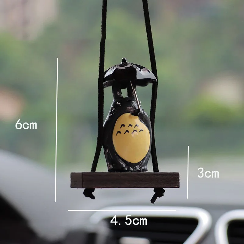 Cartoon Car Ornaments Healing Department Totoro Swing Cute Creative Car Accessories Gifts for Good Friends view 3