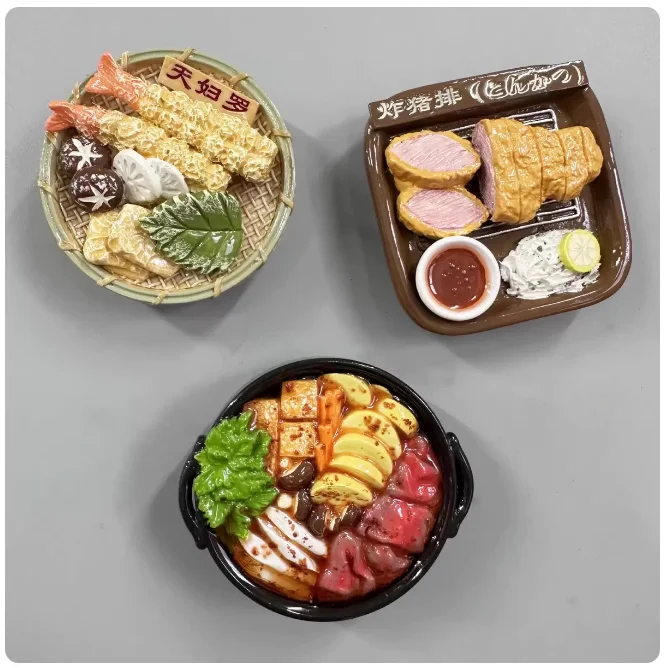 Tokyo Cuisine in Japan Handmade painted 3D Fridge Magnets Tourism Souvenirs Refrigerator Magnetic Stickers Gift