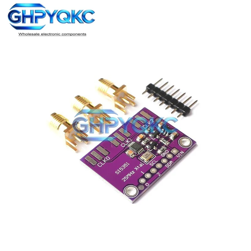 GHPYQKC MS5351M I2C Frequency Synthesizer Three Channel 2.5kHz-200MHz Low Jitter Clock IC Alternative to Si5351A SMD Chip