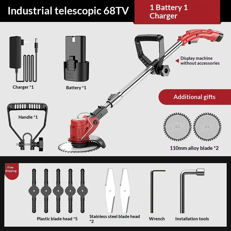 

Yard Tool Grass Cutter Electric Lawn Mower for Home Use Portable Light Duty High Power Battery Operated Grass Cutter Multitool