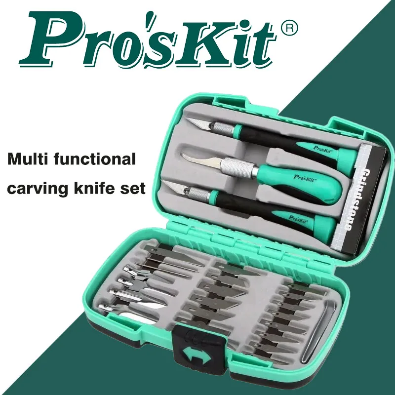 

Proskit Многофункциональный нож для деревообработки Набор инструментов для резьбы Pro'skit Prokits Набор долот (30 групп) PD-395A