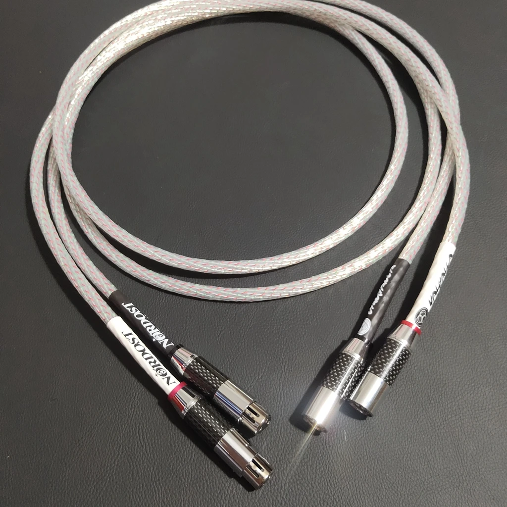 Brand New NORDOST Valhalla 7N Silver Balanced Interconnect Cable With Top Grade Carbon Fiber XLR Plug Male to Female Audio line