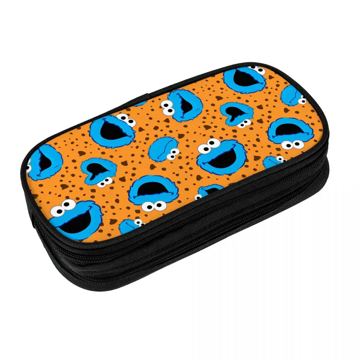 Sesames Streets Cookies Monsters Cartoon Pencil Case Fun Pen Box Bag Girls Boys Large Storage School Supplies Zipper Pencilcases