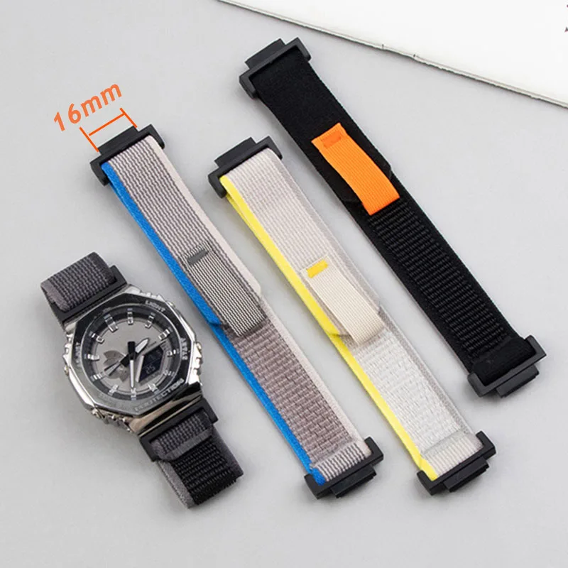 16mm Nylon Fabric Weave Loop Watch Band for Casio G-SHOCK GA-110 700 GD100 110 Sport DW5600 G-5600 GW-M5610 Strap Wristband Belt