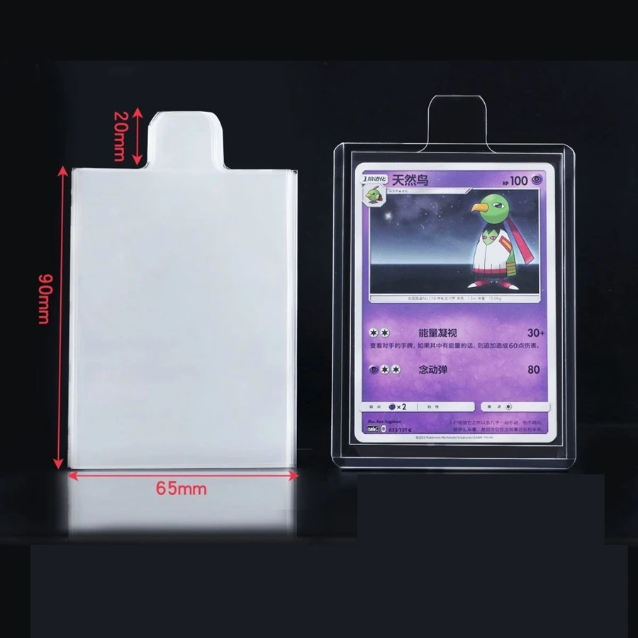 pokemon card plastic holder Factory Price Wholesale Acrylic Booster Box With Mgnetic Lid Or Sports Trading Cards. Pokmon TCG Magnetic Clear Display