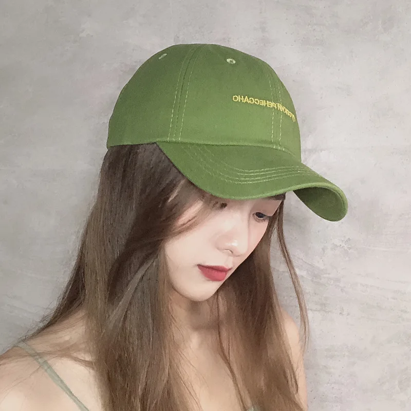 Outdoor Cotton Girls Baseball Caps Solid Embroidery Men Women Cap Hip Hop Sunscreen Adjustable Sports Cap Teens Baseball Hats