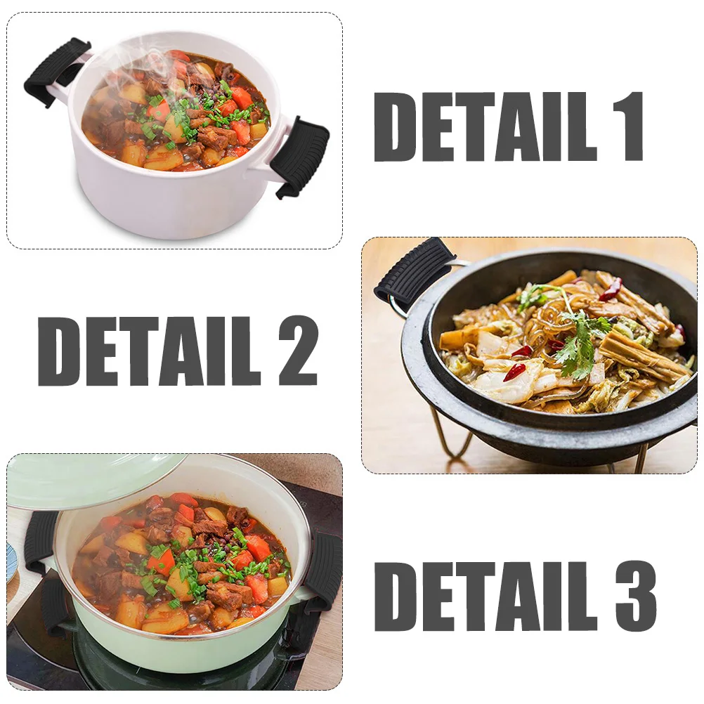 

8 Pcs Silicone Pot H Covers Heat Proof Kitchen Tools Non Slip Easy Clean Flexible Long Lasting Pot H Sleeve