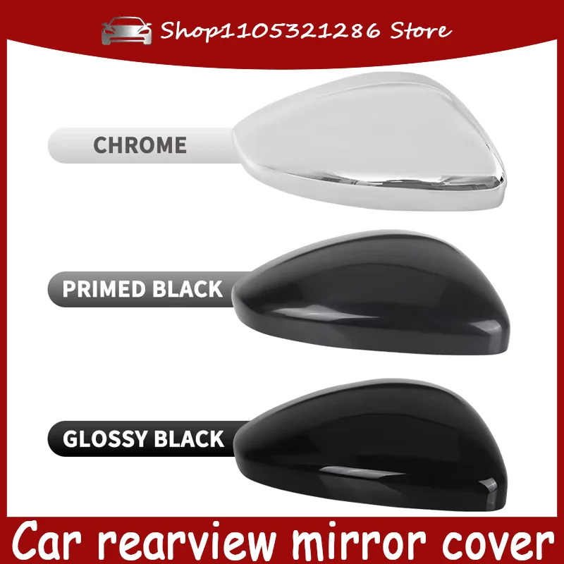 Door Wing Rearview Mirror Cover Cap For Peugeot 208 2008 2012 2013~2019 Citroen C3 2016~2020 Chrome/Black Side Mirror Housing