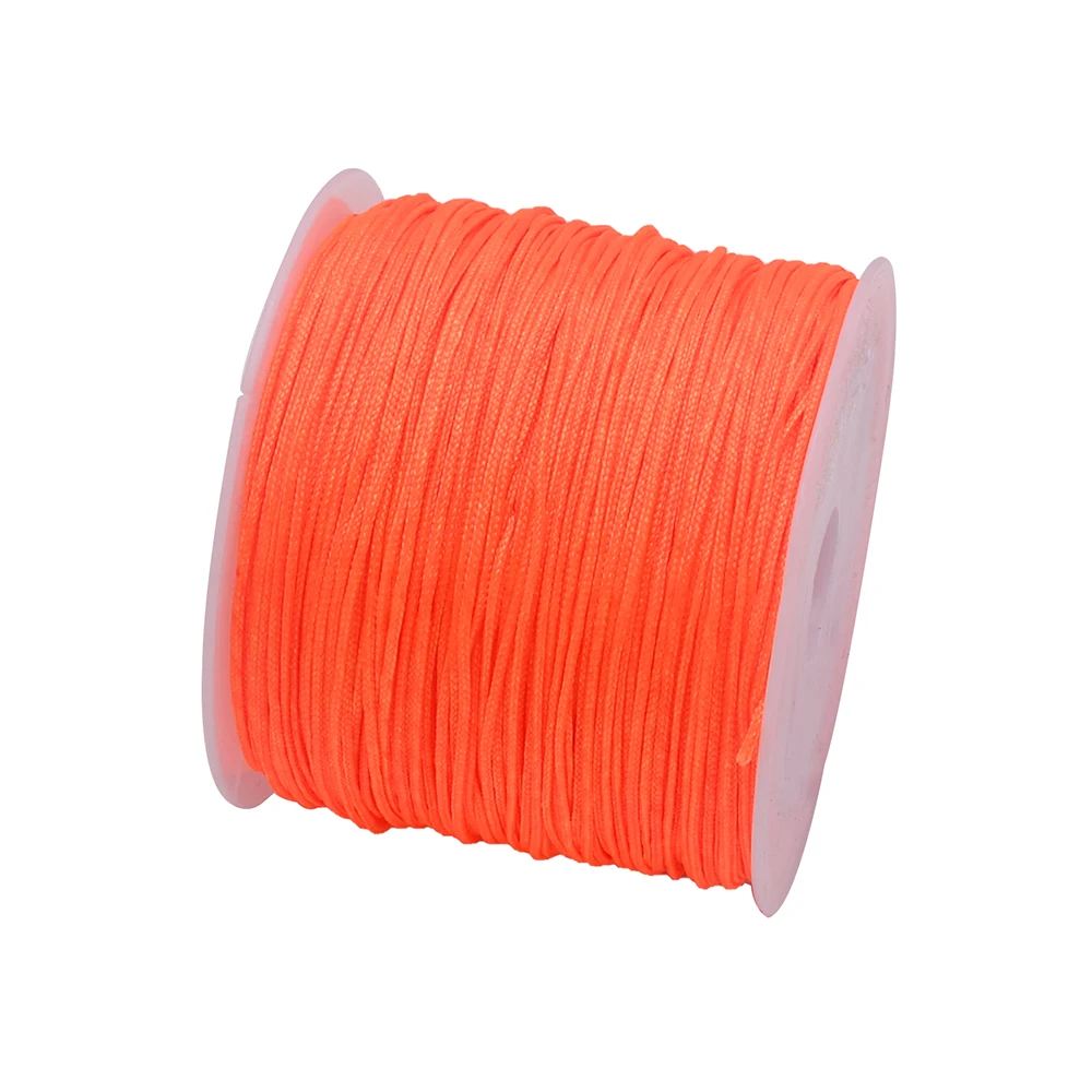 50Yds 0,8 mm ambachten nylon koord voor sieraden maken kralen gevlochten nylon satijnen string voor armbanden rattail trim Chinese knoop