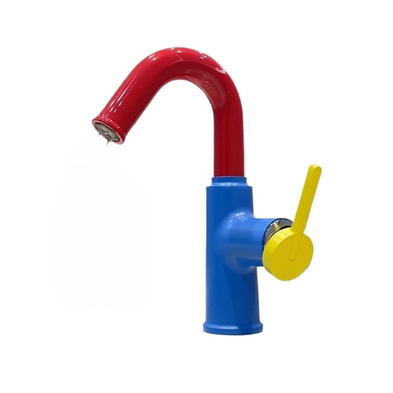 

L умывальник, смеситель для горячей и холодной воды, вращающийся ярко-зеленый смеситель для ванной комнаты, раковина под столешницей, брызгозащищенный смеситель