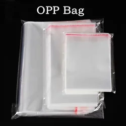 Bolsa adhesiva OPP de alta claridad para uso General, embalaje transparente de polietileno resellable, bolsas de plástico autoselladas para regalos, 100 Uds.
