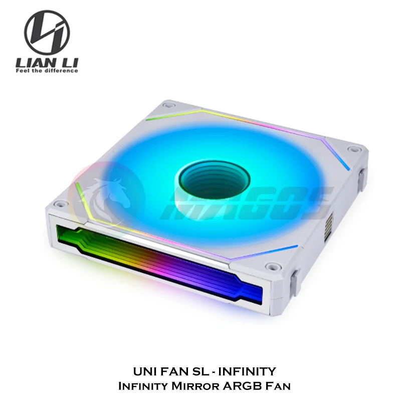 Lian Li UNI FAN SL140 SL-INFINITY Infinity Mirror cabeless Daisy Chain Fan 140mm raffreddamento ad acqua L-connect 3 controllo Software