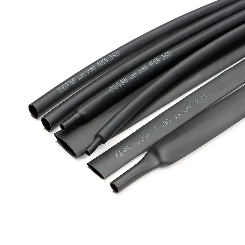 2Meters Black 2:1 Heat Shrink Tube Dia 50 60 70 80 90 100 120 150 180 210mm Polyolefin Cover Cable sleeve shrink wrap tube