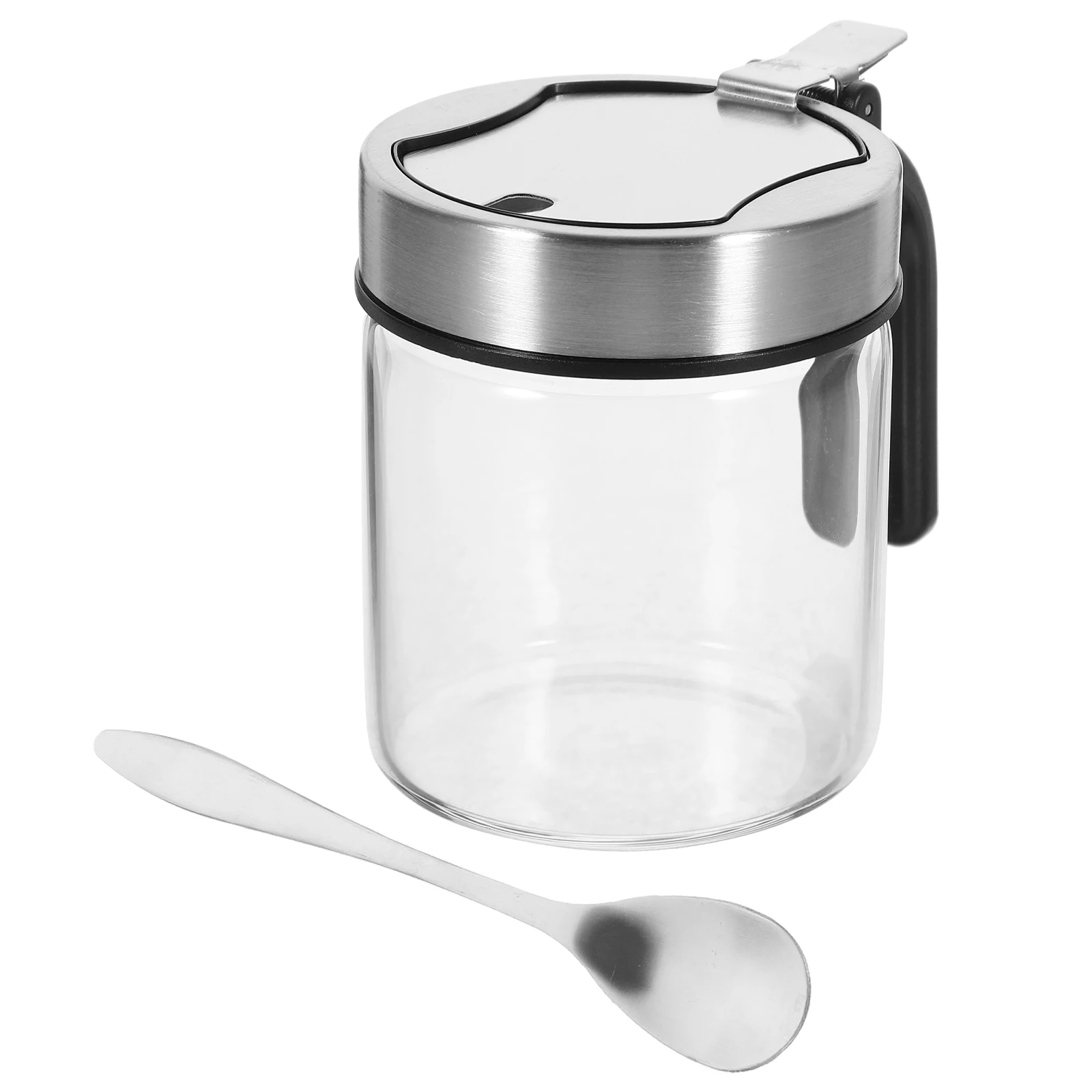 

1Pcs Elegant Glass Seasoning Jar Smooth Bottle for Household Cooking Multi Function Storage Transparent Visible