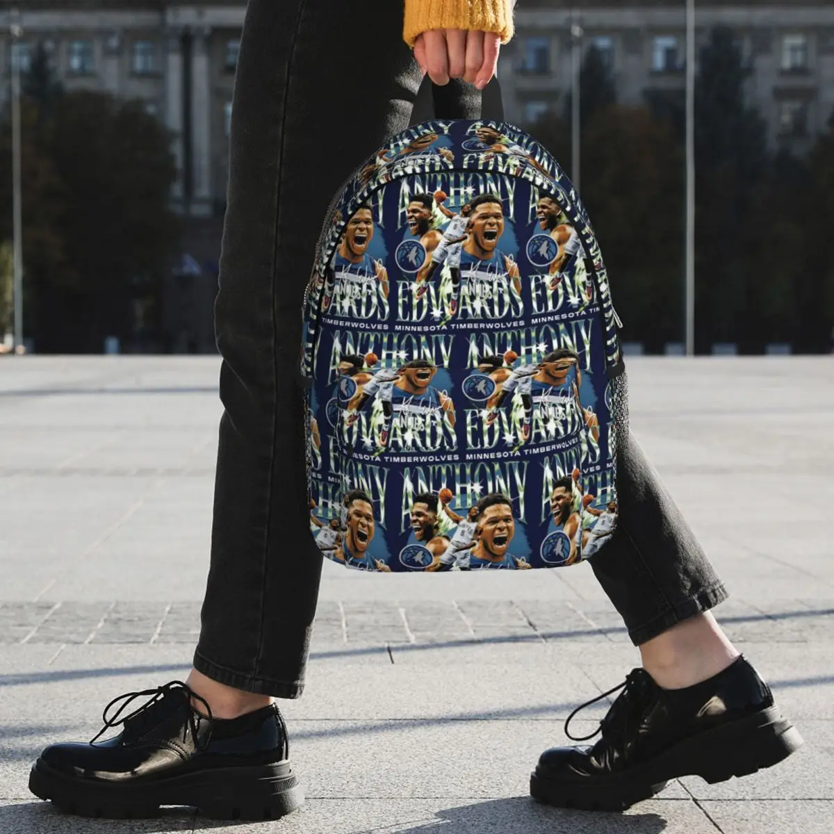 Anthony Edwards Minnesota Basketball Backpack Student BookBag Children School Bag Laptop Shoulder Bags for Boys Girls