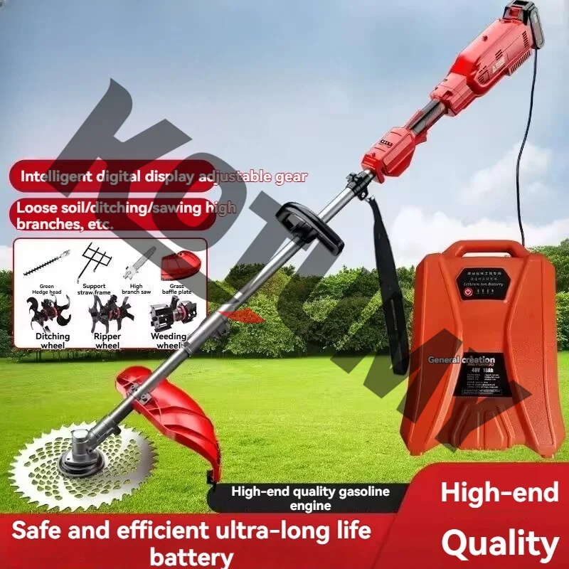 Brushless Electric Lawn Mower, High-power Backpack Lithium Battery Cutter, 48v Charging