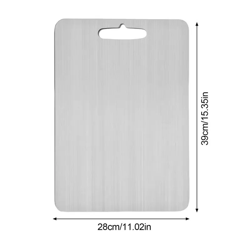 Double Thick Titanium Cutting Board for Home Kitchen Cooking Outdoor Camping Hiking Backpacking