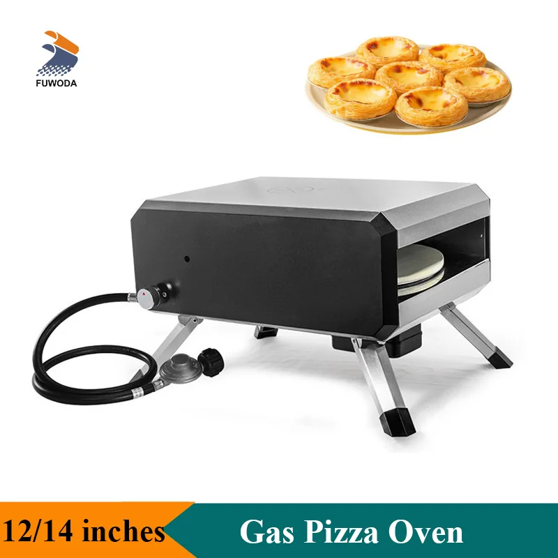 Stainless Steel Gas Pizza Oven Outdoor Kitchen 12/14 inch Pizza Portuguese Egg Tart Maker Baking Oven