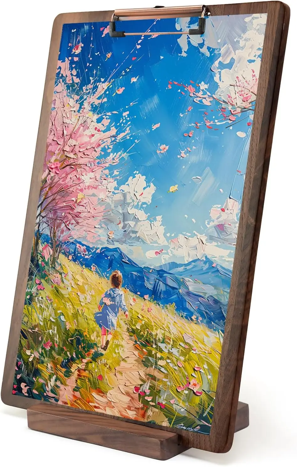 

Solid Walnut Clipboard, 16.5x11.8 inch, Legal Size, Wood Lap Board for Sketching & Watercolor