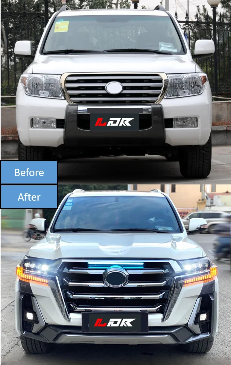 accessories car auto body kits for land cruiser lc200 2008-2015 old style change to Limgene facelift with high quality