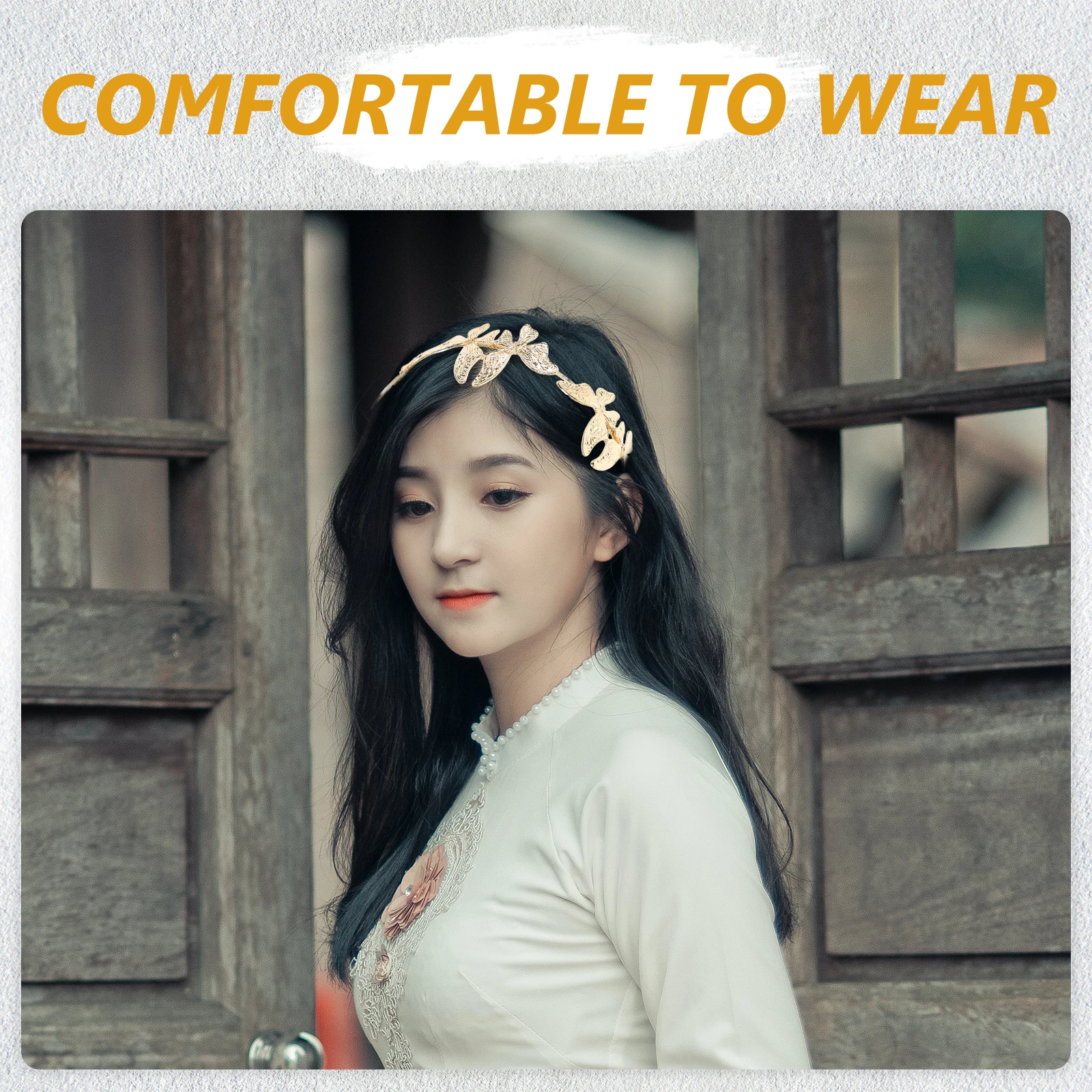 

Butterfly Alloy Headb for Women Wedding Party Hair Accessories Gold Bidirectional Non Fading Sturdy Lightweight Metal