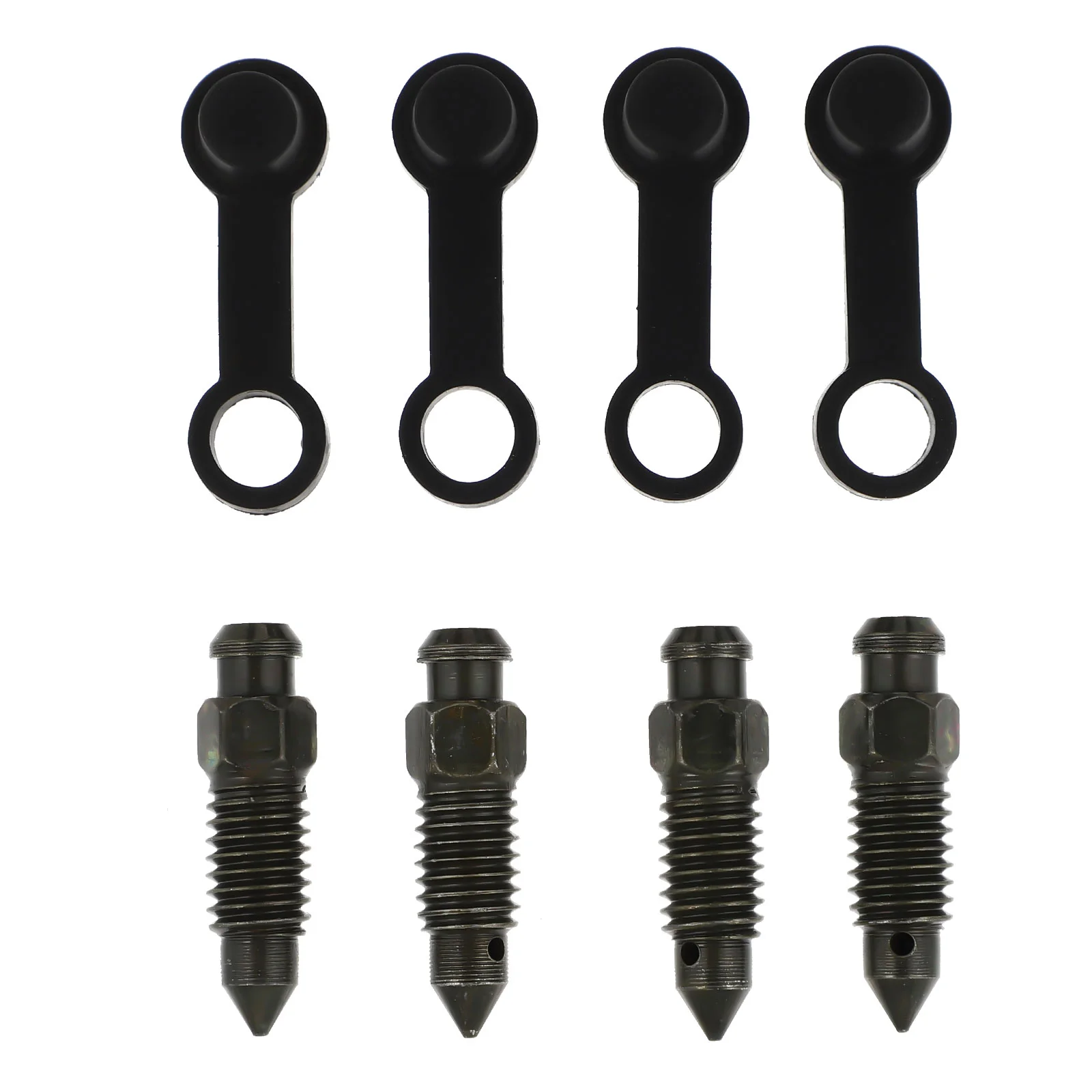 4 Sets Screw Bolts Bleeder with Cap Motorcycle Accessories Brake Pump Dust Drain Motorbike Exhaust Plastic Oil