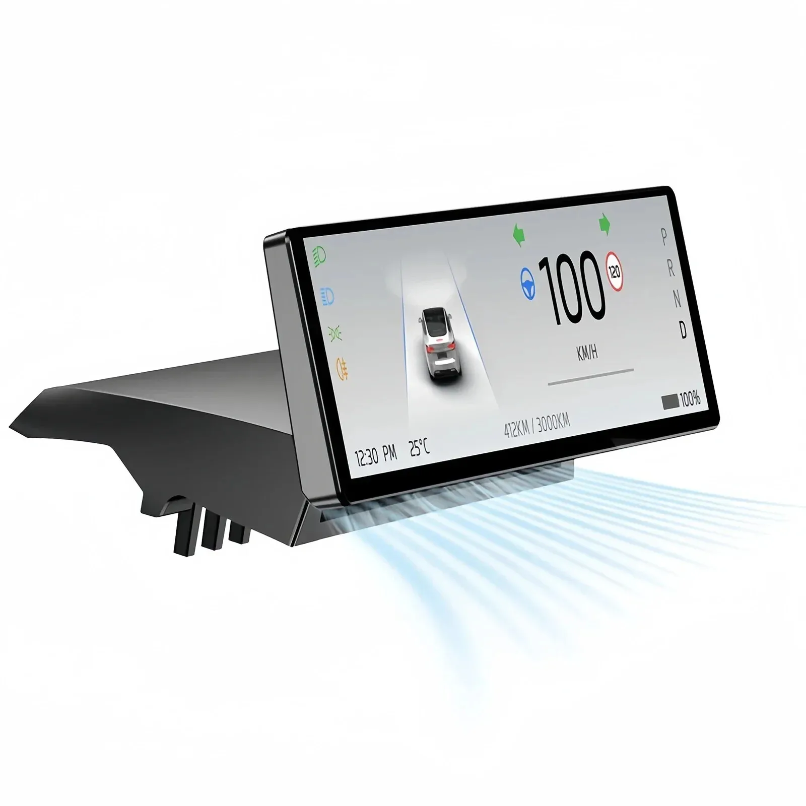 Head up Display for Model Y or 3 Carplay Android Auto Instrument Cluster, 8.8'' Ultra Thin Screen Dashboard No Block AC-Vent